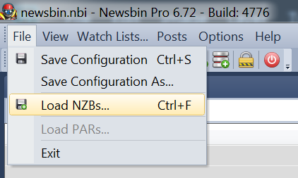 Downloading NZB's with Newsbin Pro